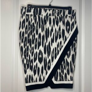 NWT Torrid Leopard Print Pencil Skirt W/ Front Slant Slit. Size Torrid 0=Size 12